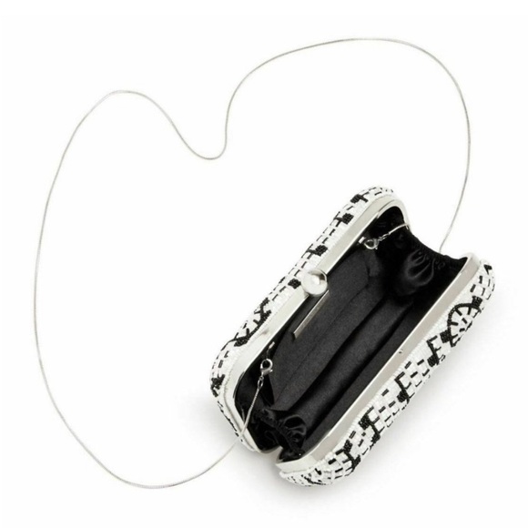 From St Xavier Alice Beaded Box Clutch White NWT! - Picture 9 of 11